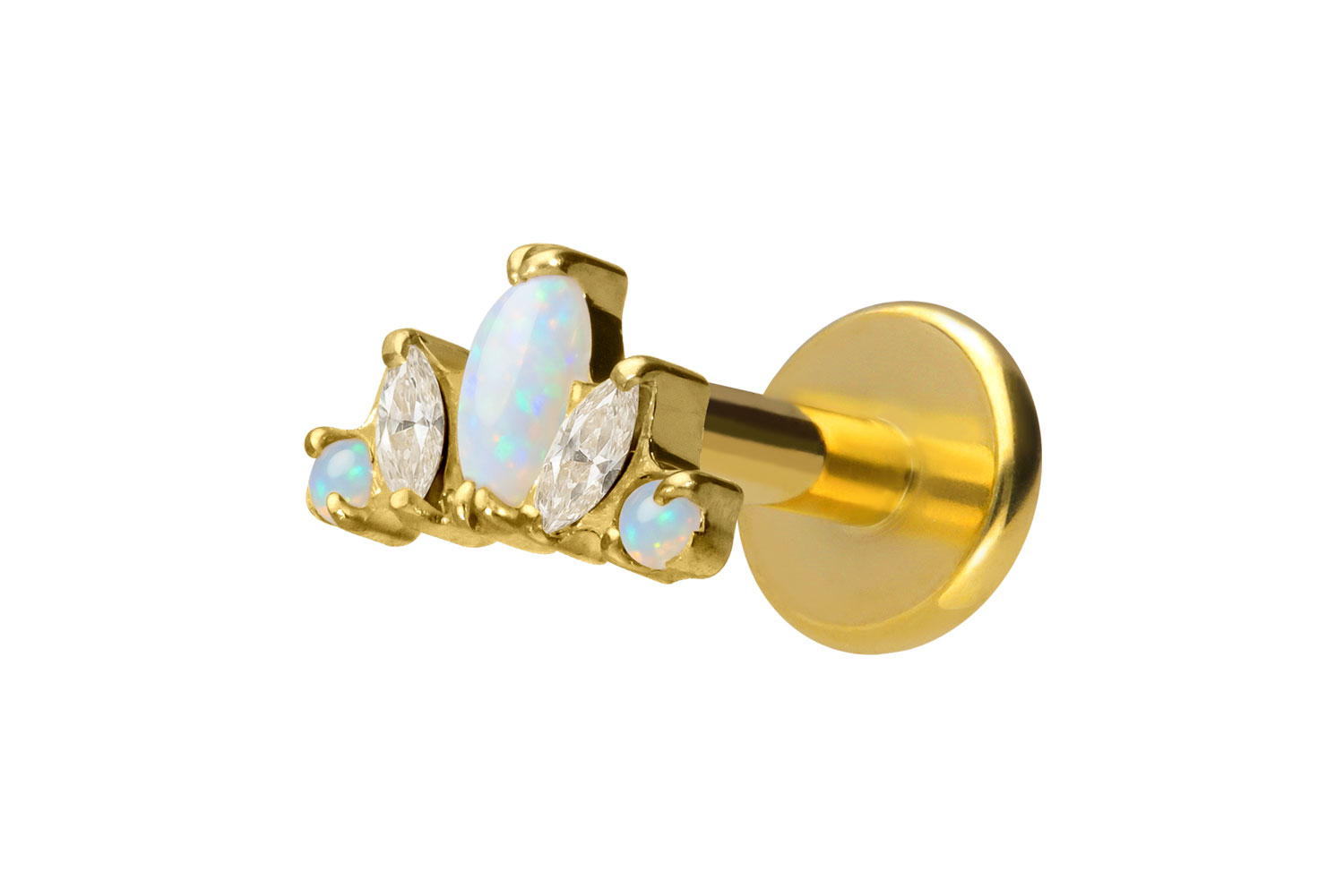 Titan Labret Piercing mit Innengewinde LOTUSBLÜTE